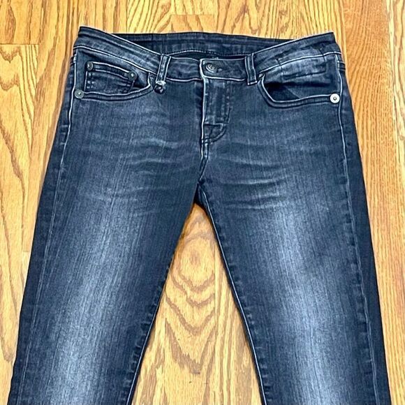 R13 Low Skinny Black Jeans. Size 25. - Picture 2 of 11
